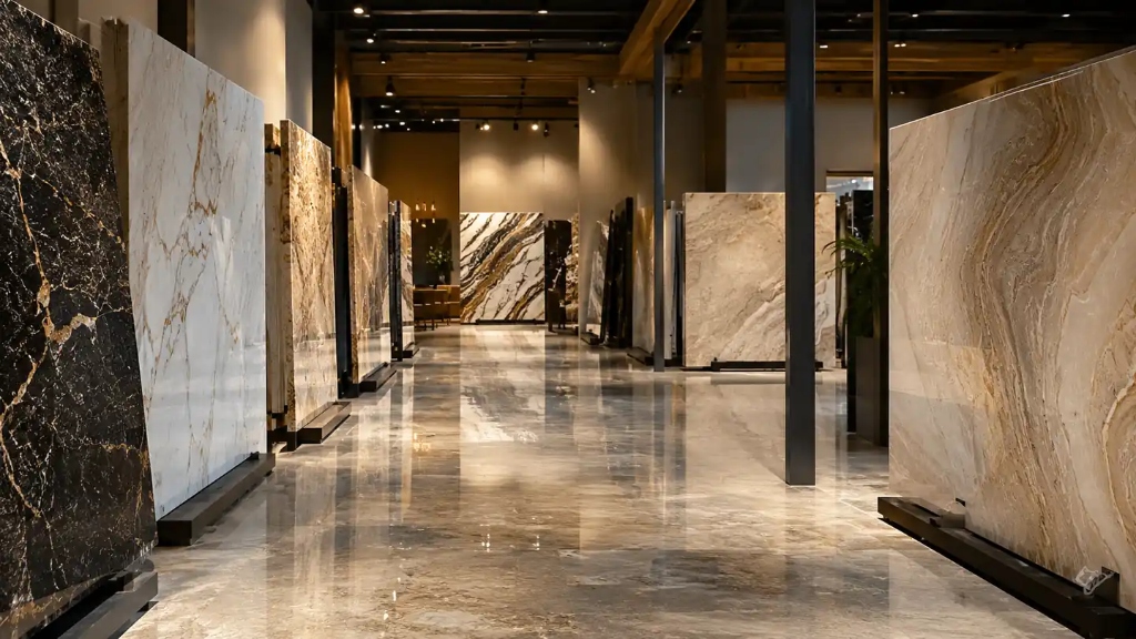 Grand luxury marble and granite exhibition showroom